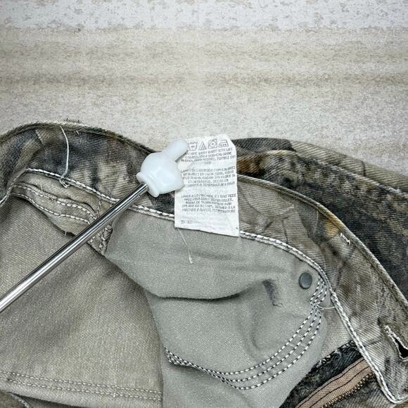 Vintage 90s Wrangler Realtree Jeans 38x30 Baggy Wide Leg Fit Hunting Camo Denim - Picture 5 of 5